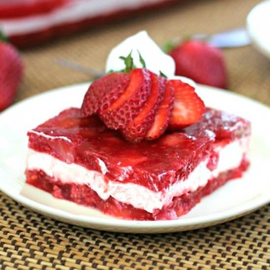 Strawberry-Raspberry Jell-O Salad