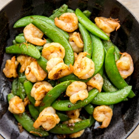 Easy Shrimp & Snap Peas Stir Fry