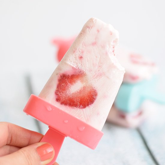 Strawberry Yoghurt Popsicles