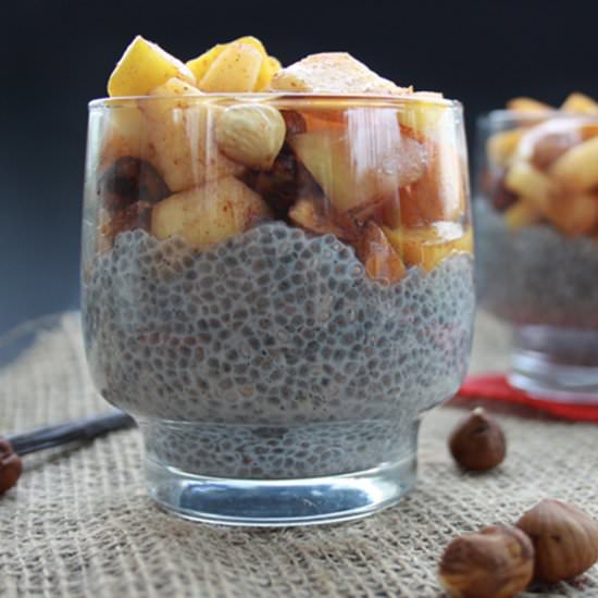 Crispy Apple Topped Chia Pudding