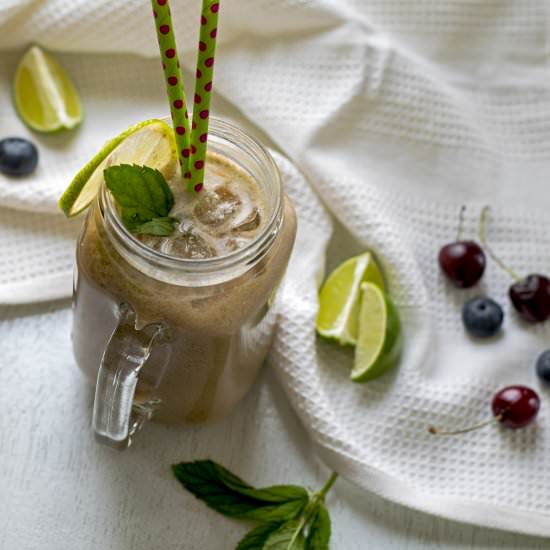 Blueberry-Cherry Coconut Mojito