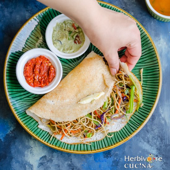 Indo-Chinese Noodle Dosa