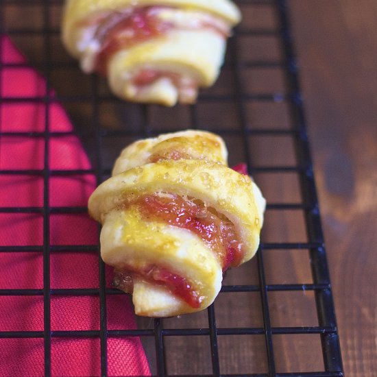 Rhubarb Goat Cheese Rugelach