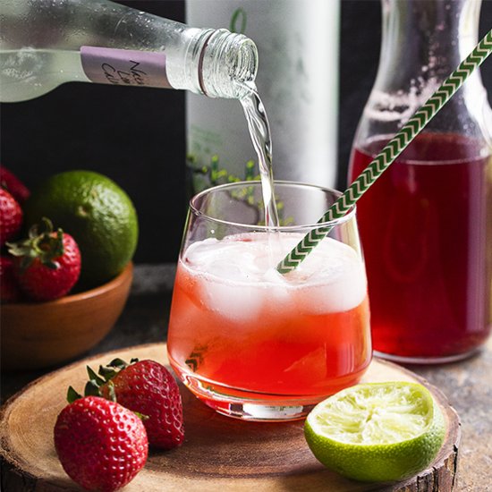 Strawberry Ginger Caipirinha