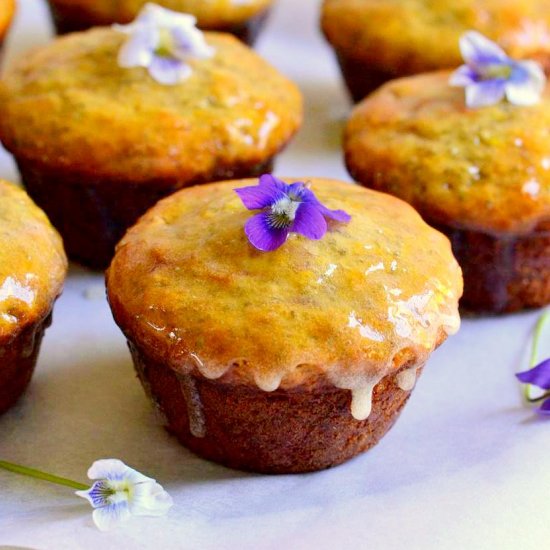 Honey Glazed Orange Chia Muffins