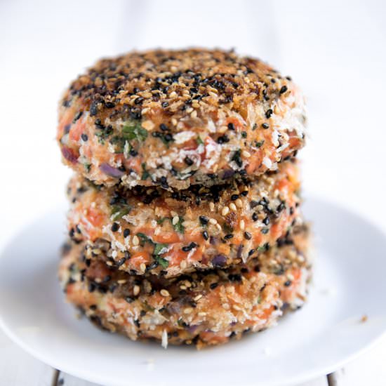 Sesame Crusted Salmon Burgers