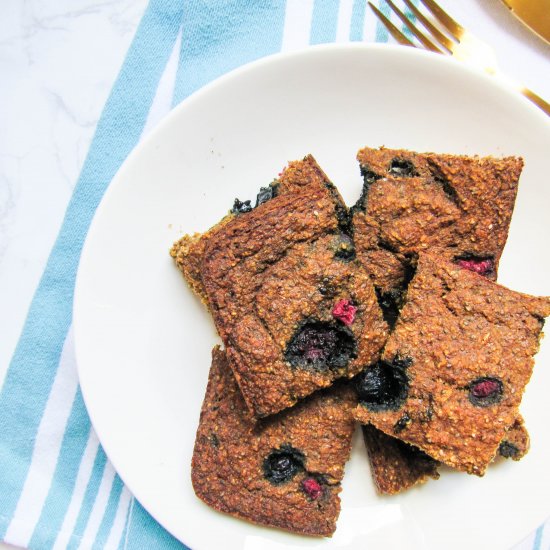 Berry Banana Bread Bars