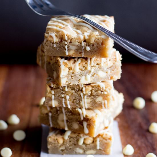 One Bowl White Choc Chip Blondies