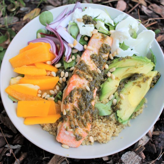 Salmon Pesto Beauty Bowl