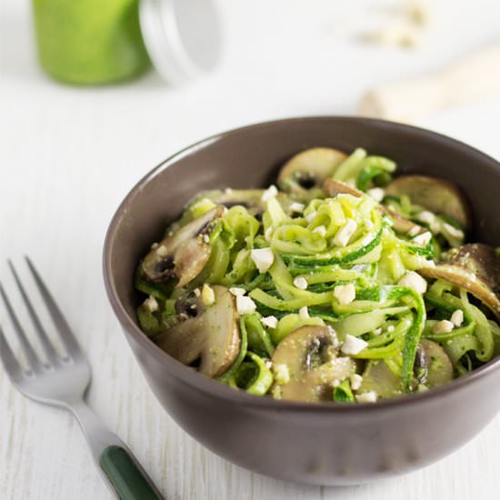 Zucchini Pasta with Pesto