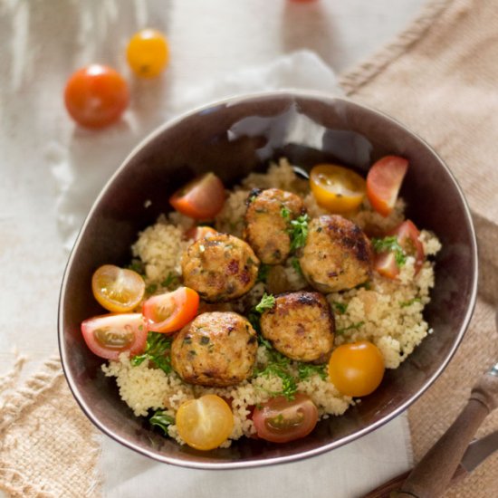 Couscous with Chicken Meatballs