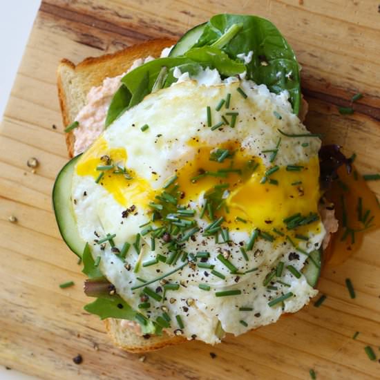 Danish Salmon Open Faced Sandwich