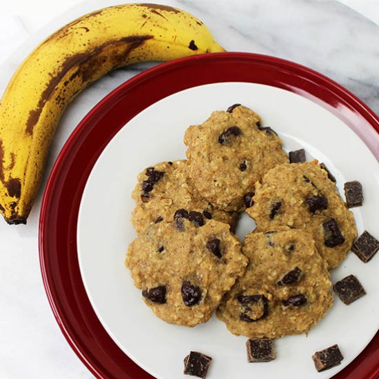 Banana Chocolate Chunk Cookies