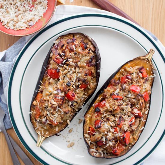 Mediterranean Stuffed Eggplant