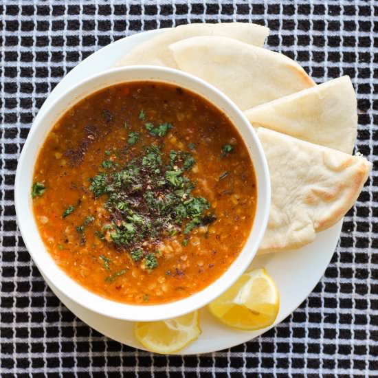 summer red lentil soup