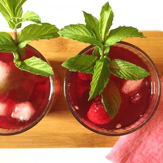 Raspberry-Mint Ice Tea