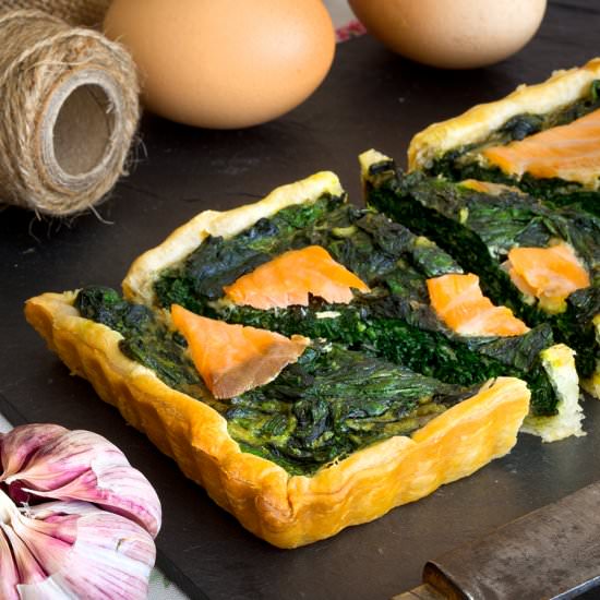 SPINACH AND SALMON PUFF PASTRY