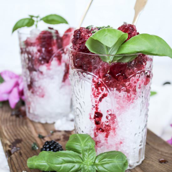 Blackberry + Basil Shaved Ice