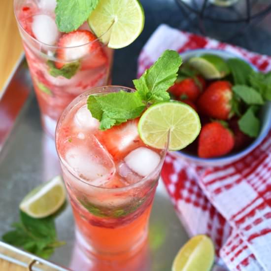 Family-Friendly Strawberry No-jito