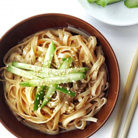 Peanut Butter Sesame Cold Noodles