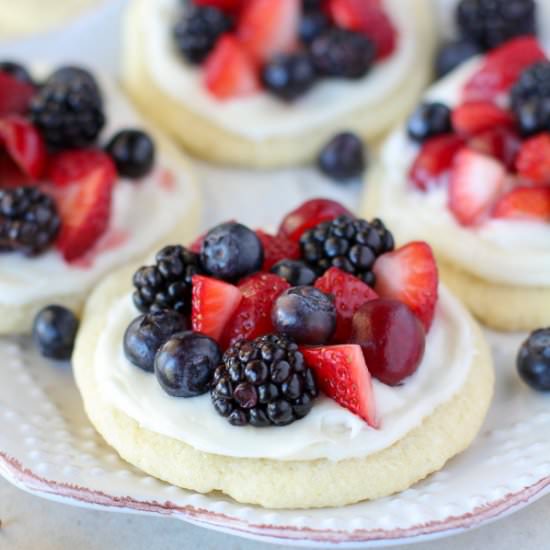 Sugar Cookie Fruit Tarts