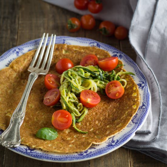 Vegan chickpeas omelette