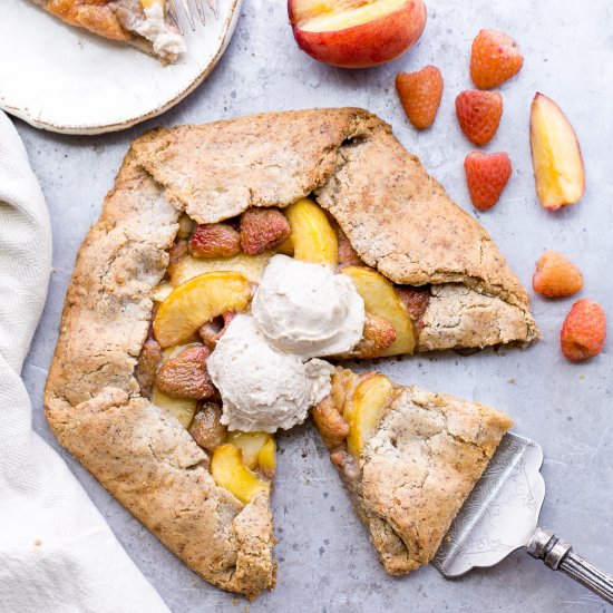 Peach Raspberry Galette