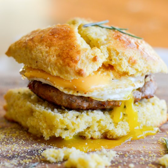 Rosemary Cornmeal Biscuits