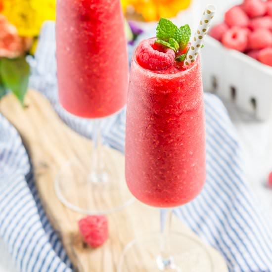 Raspberry Champagne Slushies