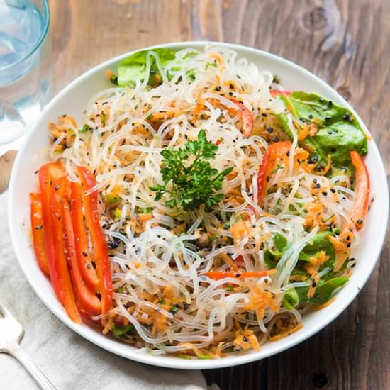 Mixed Veggie and Kelp Noodle Salad