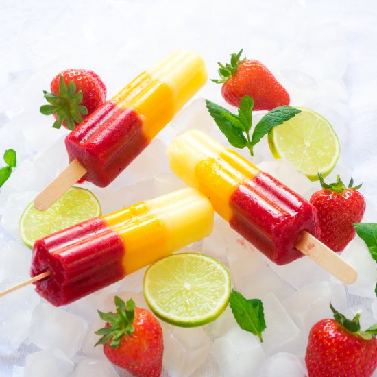 Tropical Sunset Fruit Lollies