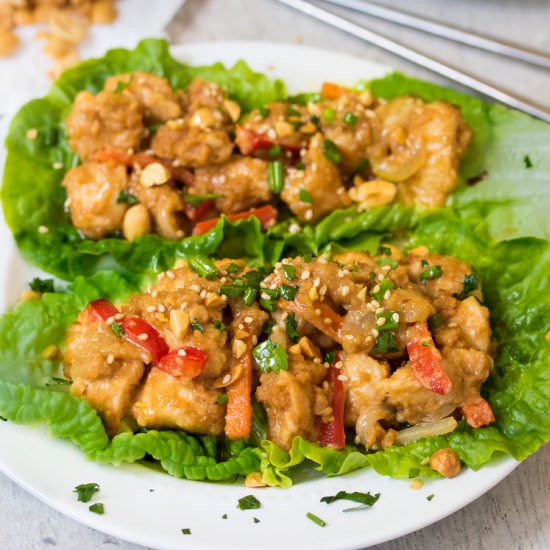 Thai Chicken Lettuce Wraps