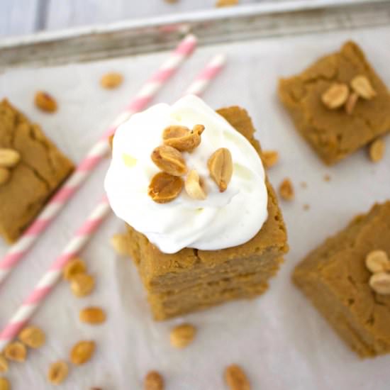 Healthy Peanut Butter Cake Bars