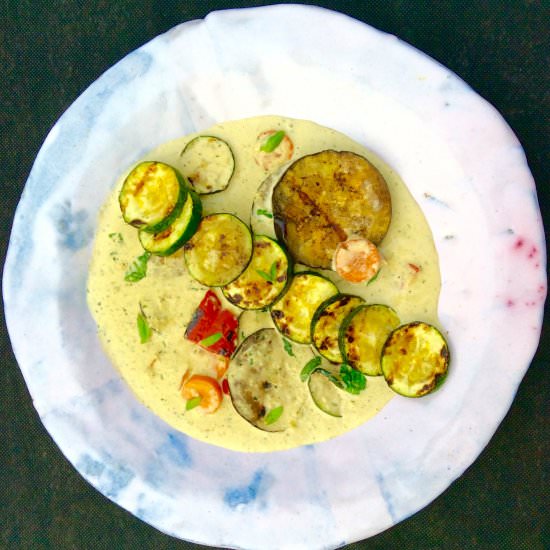 Grilled Vegetables Thai Green Curry