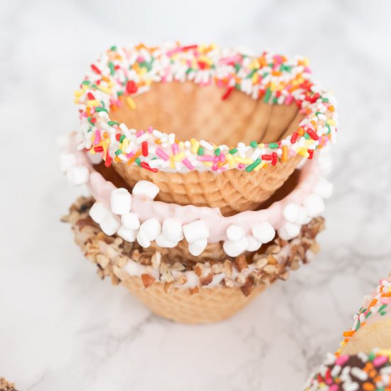 DIY Dipped Ice Cream Cones