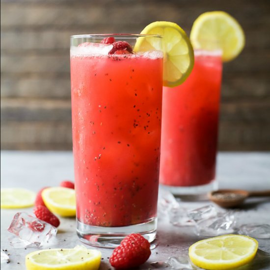 Chia Raspberry Lemonade Spritzer