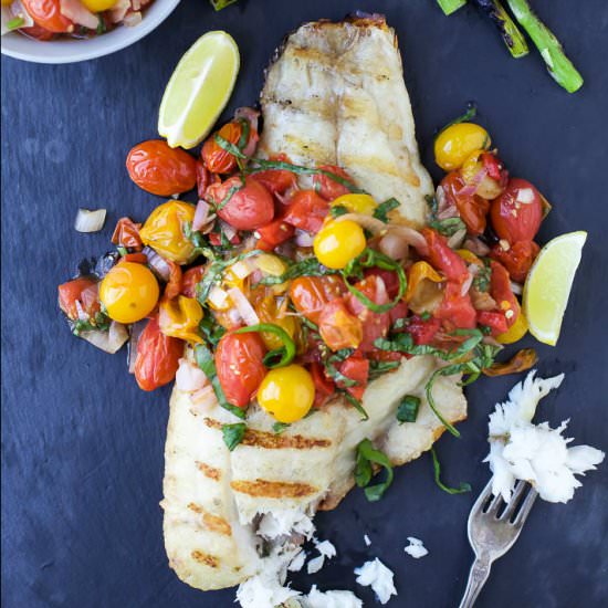 Grilled Snapper with Charred Tomato