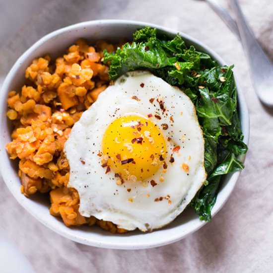 Sweet Potato And Lentil Hash