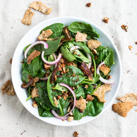 Spinach Salad with Dates & Almonds