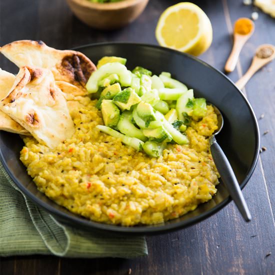 Kitchari with Cuke and Herbs