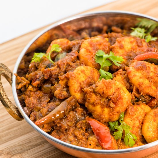 Spicy Prawns Masala (Andhra Style)