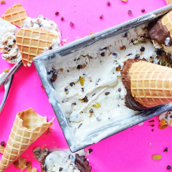 No-Churn Cannoli Ice Cream