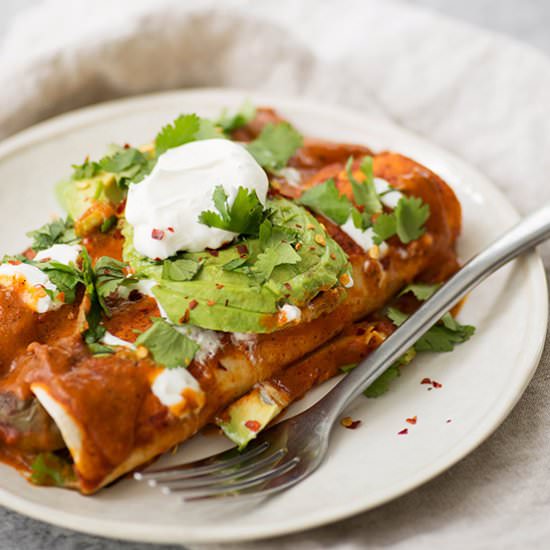 Veggie Fajita Enchiladas