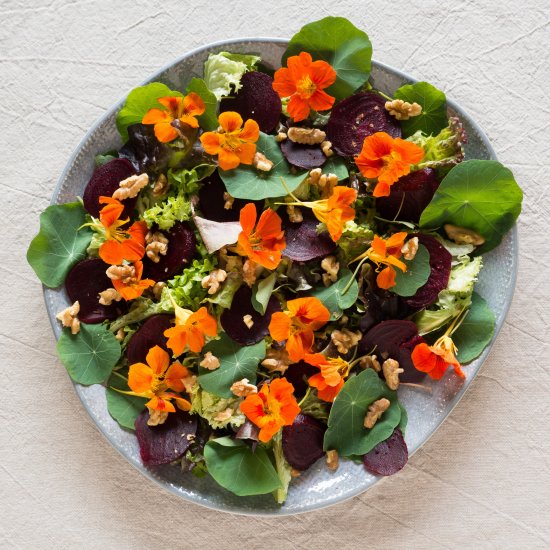 Nasturtium and Beetroot Salad