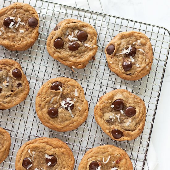 Coconut Chocolate Chip Cookies