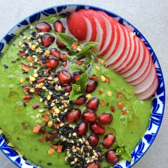 Chilled Spinach Avocado Summer Soup