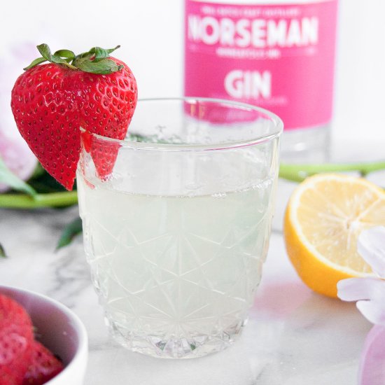 Strawberry Rhubarb French 75