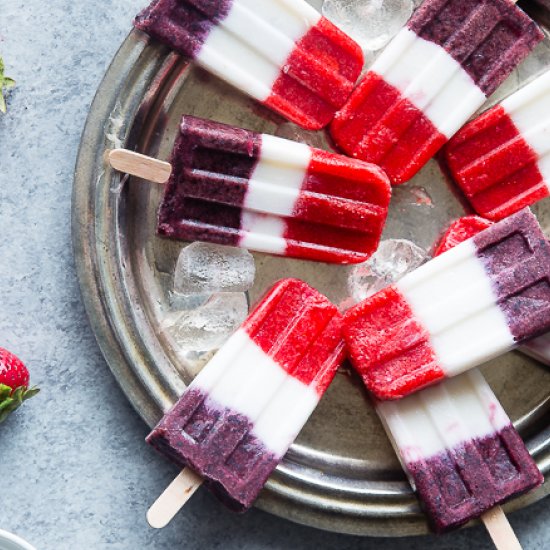 Red, White, & Blueberry Popsicles