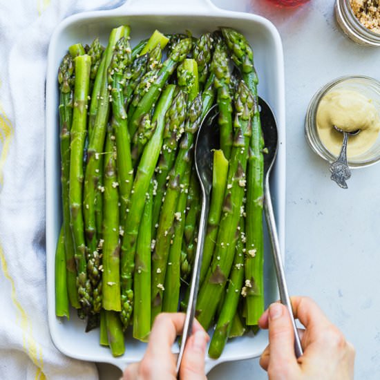 Paleo Maple Dijon Asparagus