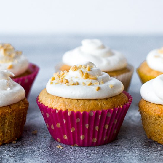 Soft Fluffernutter Cupcakes